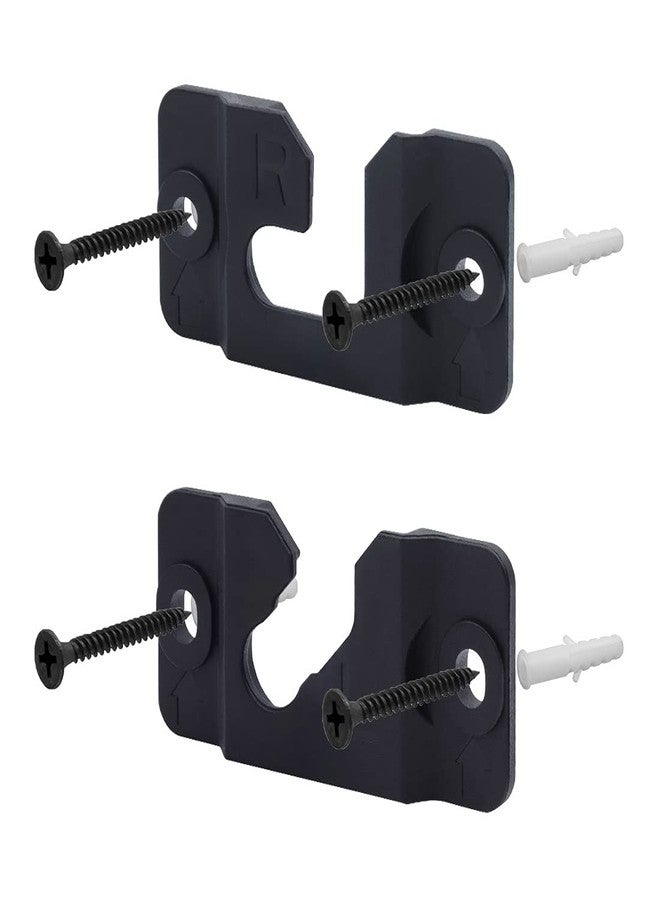 Seayoo 1 Pair of Black Wall Mount Bracket AH96-03064A for Samsung Soundbar HWH750 HW-H750 HW-H450 HW-J355 HWH751 HW-H751 HWJM25 HW-JM25 HWJM45C HW-JM45C HW-JM45C/ZA Soundbar Wall Hooks - Image 2